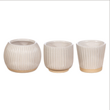 Grooved Planter Small Off White - Slant 12632
