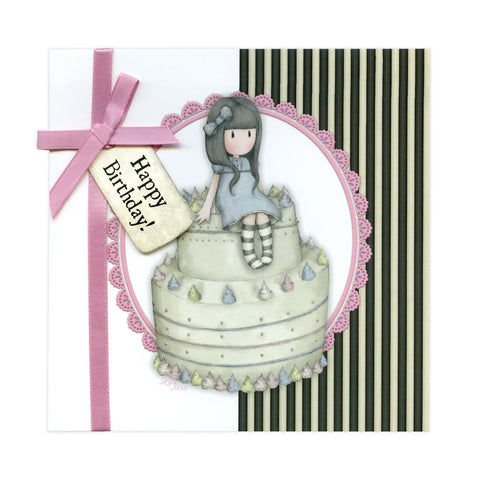 Gorjuss Greetings Card - Sweet Cake Happy Birthday! 8959