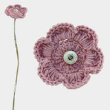 Crocheted Flower - Dk Pink 6604