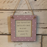 Personalised Square Frame Plaque - Can'ts into Cans 9553