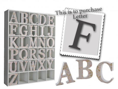 Wooden Grey Letter F 3478
