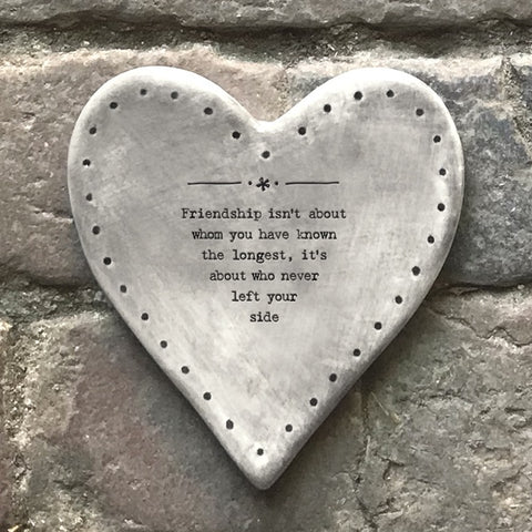 Rustic Heart Coaster - Friendship 10560