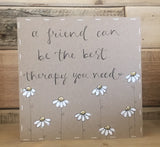 Handmade Little Daisies Card - Friend Best Therapy 9898