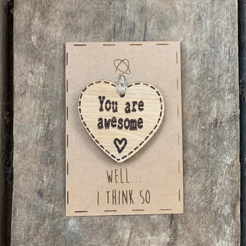 Handmade Little Sentiment Heart & Card - Awesome 10003