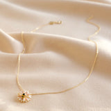 Bee & Daisy Pendant Necklace in Gold 12751