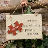 Personalised Md Sq Plq with Jigsaw Piece 9582