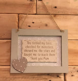 Personalised Wooden Frame Sign - You Tickled my Toes 8701