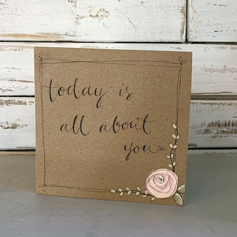 Handmade Rose Card - All About You 9878