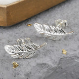 Silver Feather Earrings 11227