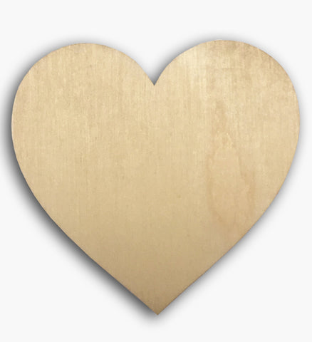 Country Heart Wooden Blank 8576