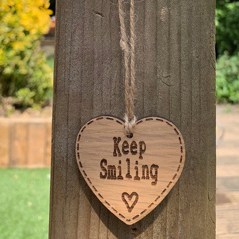 Handmade Little Sentiment Heart - Keep Smiling 10001