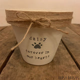 Personalised Plant Pot Sm - Jute Ribbon 10854