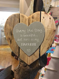 Pallet Heart with Heart Plaque 7188