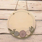 Personalised Round Plq with Round Flowers - Pastel 9823