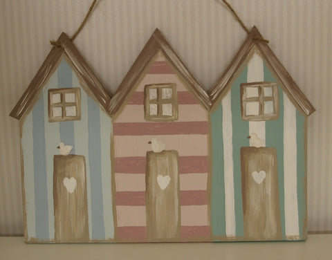 Beach Huts Handmade Plaque 5266