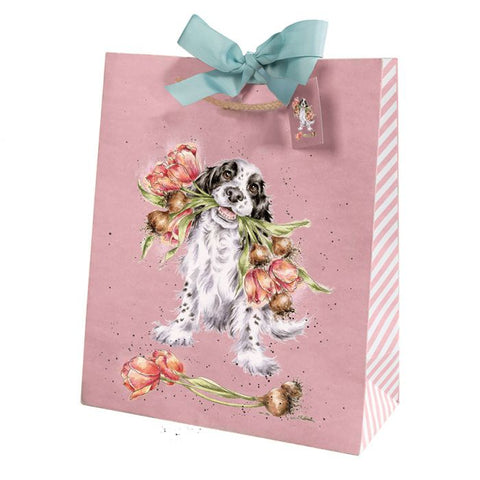Gift Bag Lg - Blooming with Love Dog 13114