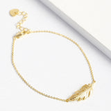 Gold Feather Bracelet 12737