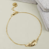 Gold Feather Bracelet 12737
