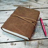 Paper High Buffalo Leather Journal  Brown 12094