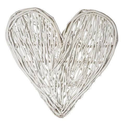 Very Large White Willow Heart 13785