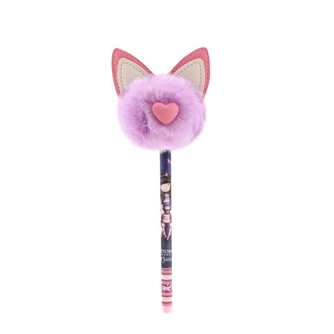 Gorjuss Fluffy Pen - Cheshire Cat (Lilac) 13003