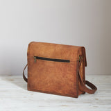 Vintage Style Brown Leather Satchel Medium 7518