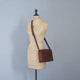 Paper High Brown Leather Courier / Messenger Bag Small 8252