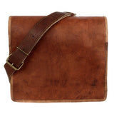 Paper High Brown Leather Courier / Messenger Bag Small 8252