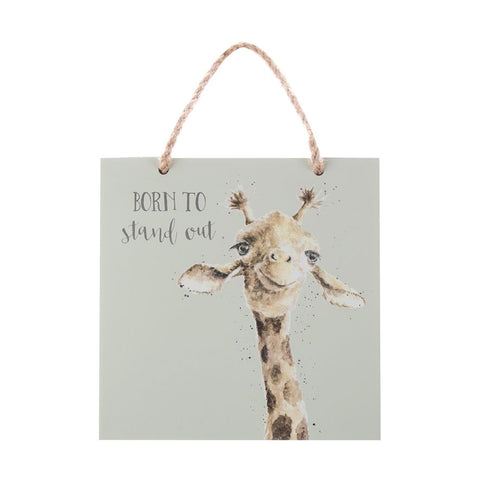 Wooden Plaque Giraffe - Born to Stand Out 12084